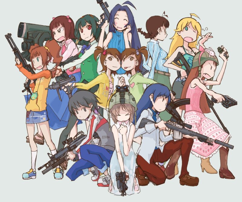 Anime girls with weapons