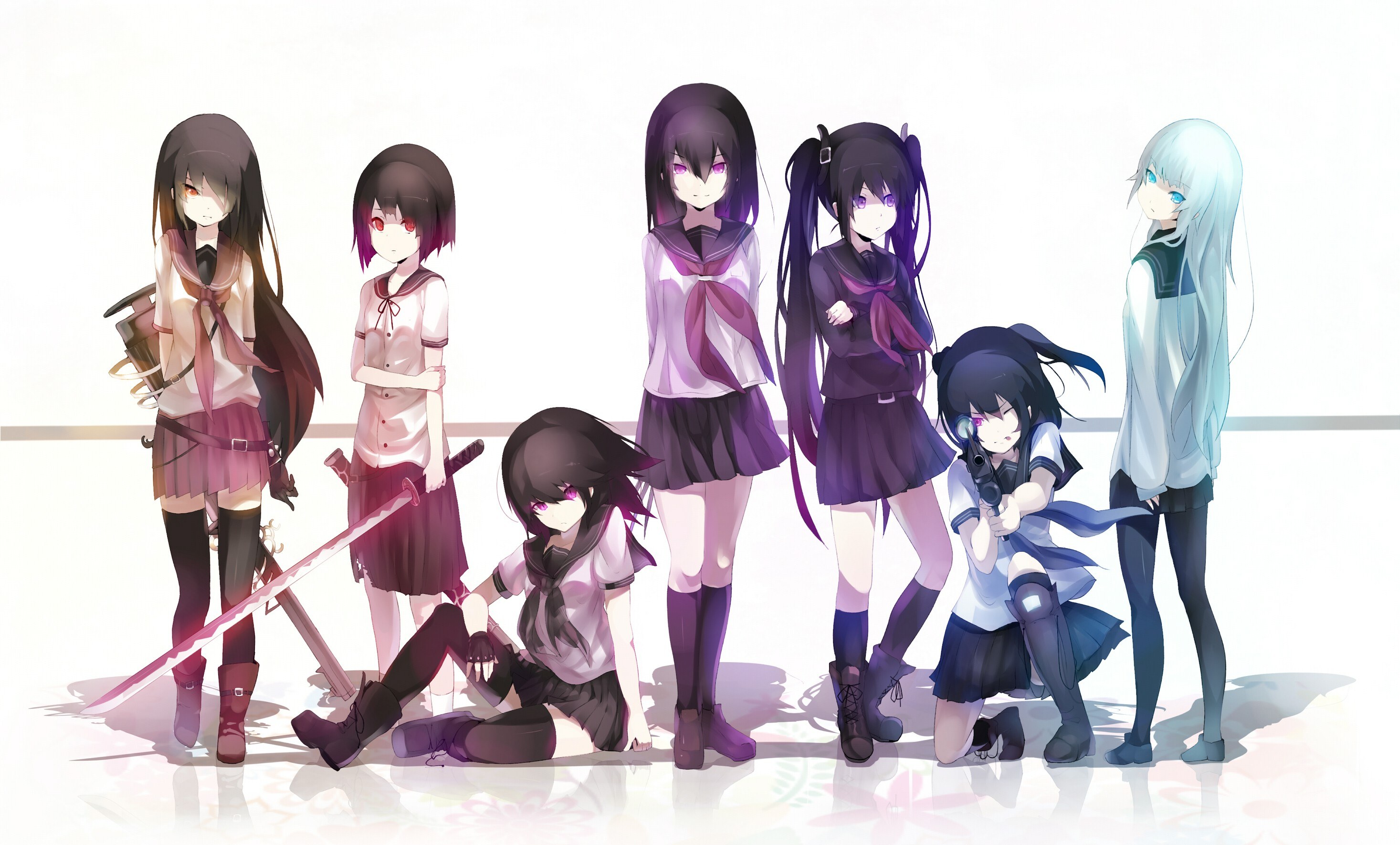 anime girls with weapons
