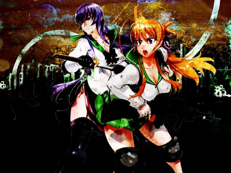 anime girls with weapons