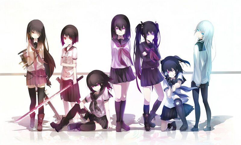 anime girls with weapons