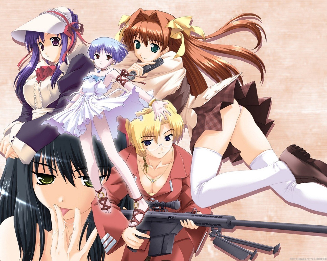 anime girls with weapons