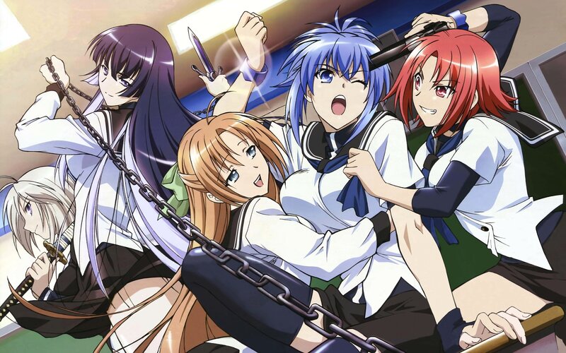 Anime Girls with Weapons — Blue, Action-packed