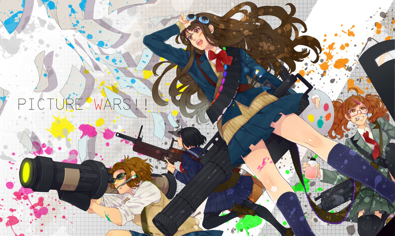 Anime Girls with Weapons — Blue, Chaotic
