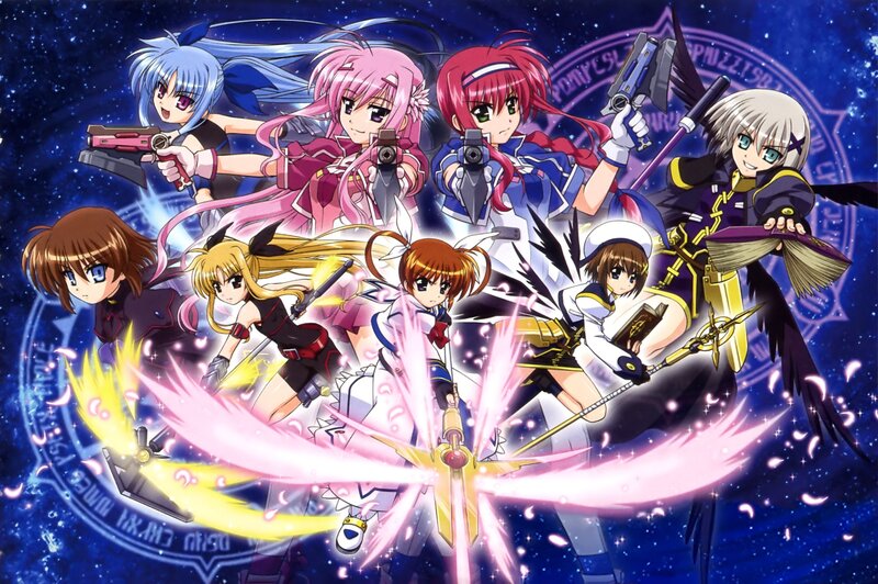 Anime Girls with Weapons — Blue, Dramatic, Night