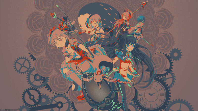 Anime Girls with Weapons — Brown, Dramatic