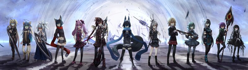 Anime Girls with Weapons — Gray, Dramatic