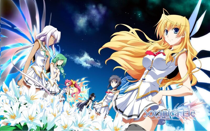 Anime Girls with Wings — Blue, Dramatic