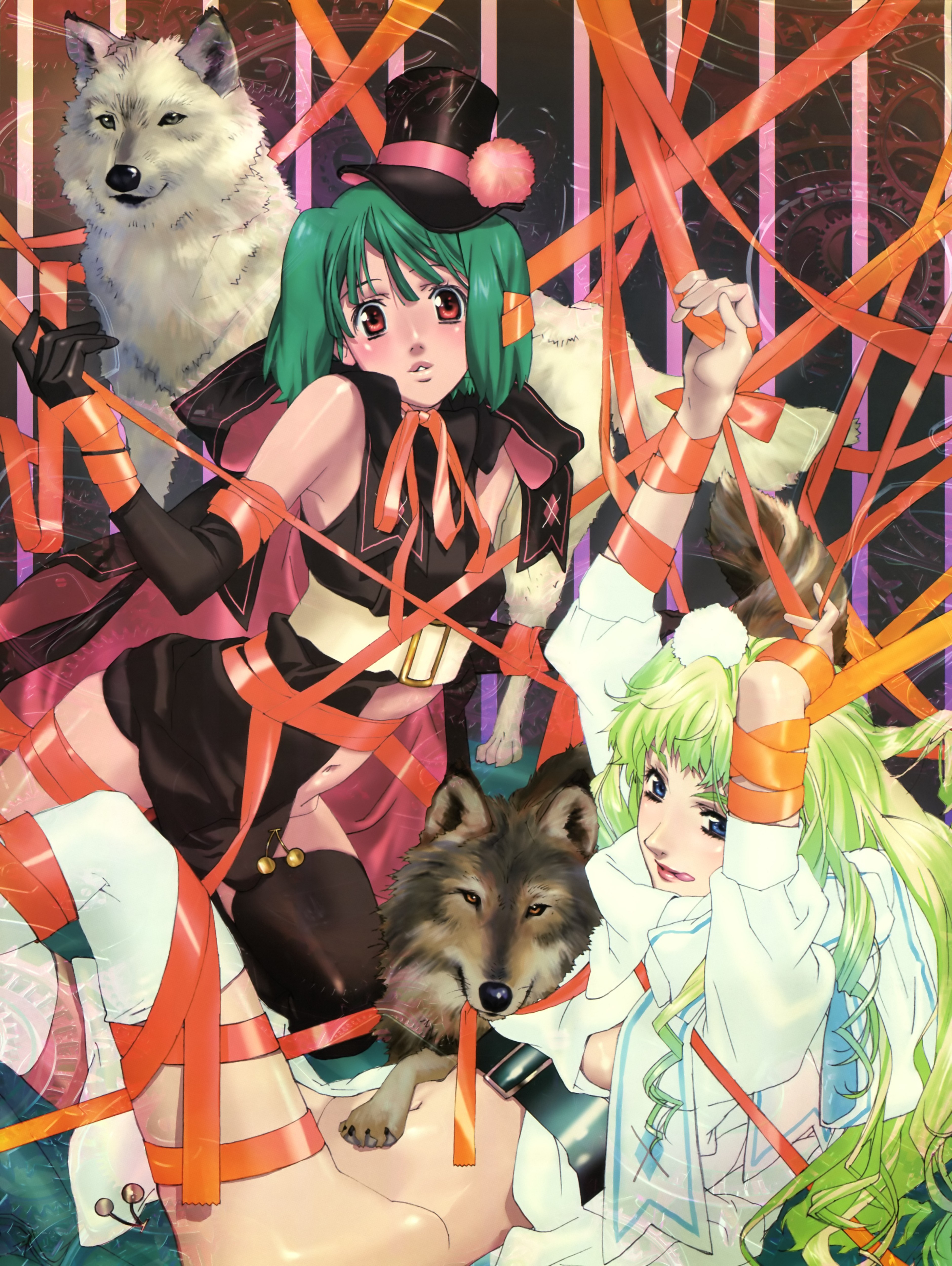 anime girls with wolves