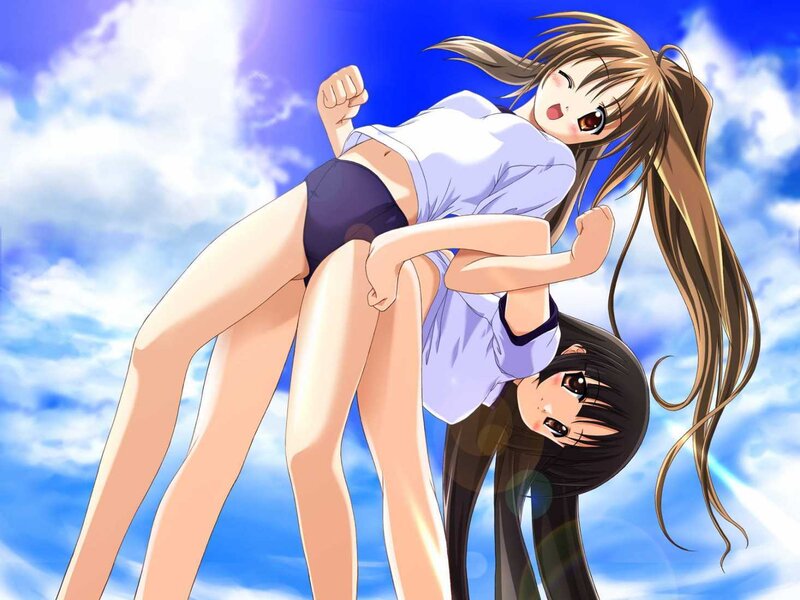 Anime girls wrestling