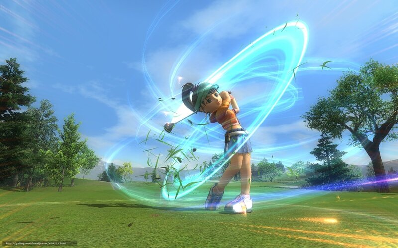 anime golfer in action