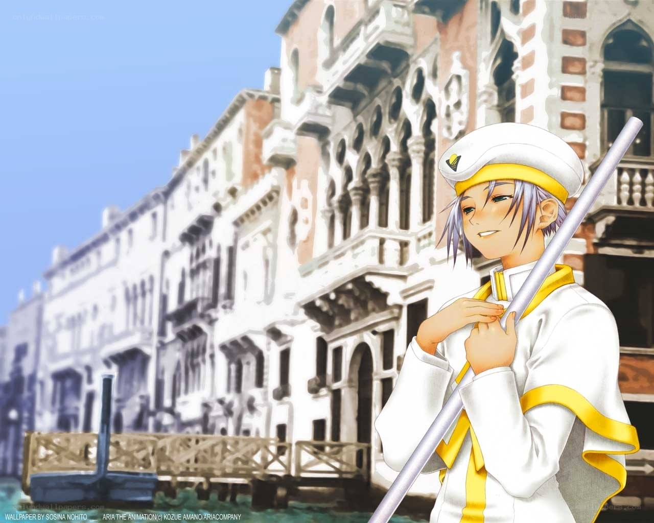 anime gondolier in venice