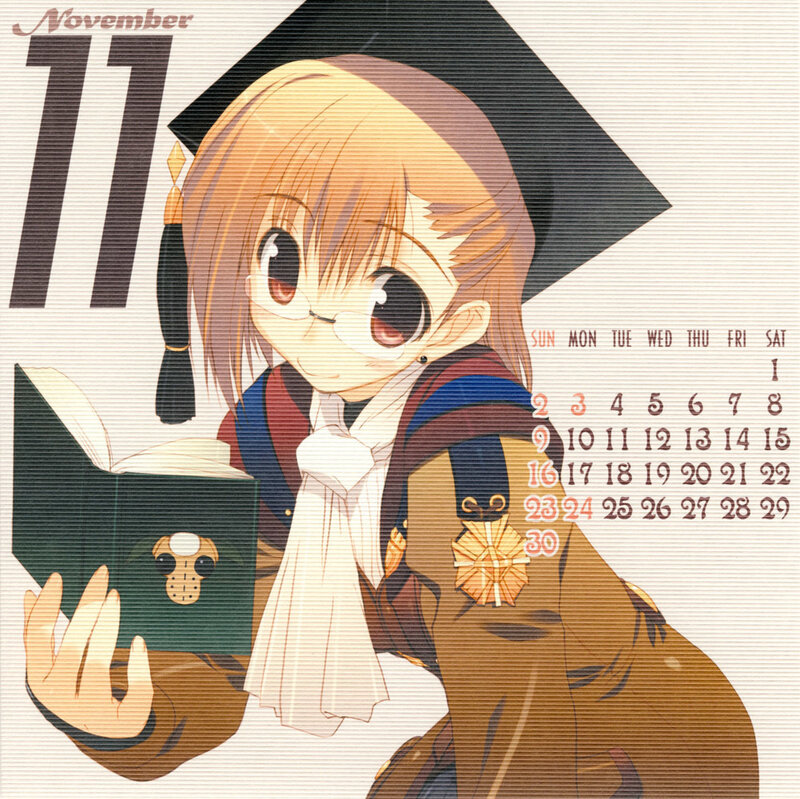 anime graduate reading book