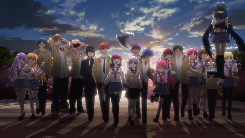 Anime group at dusk
