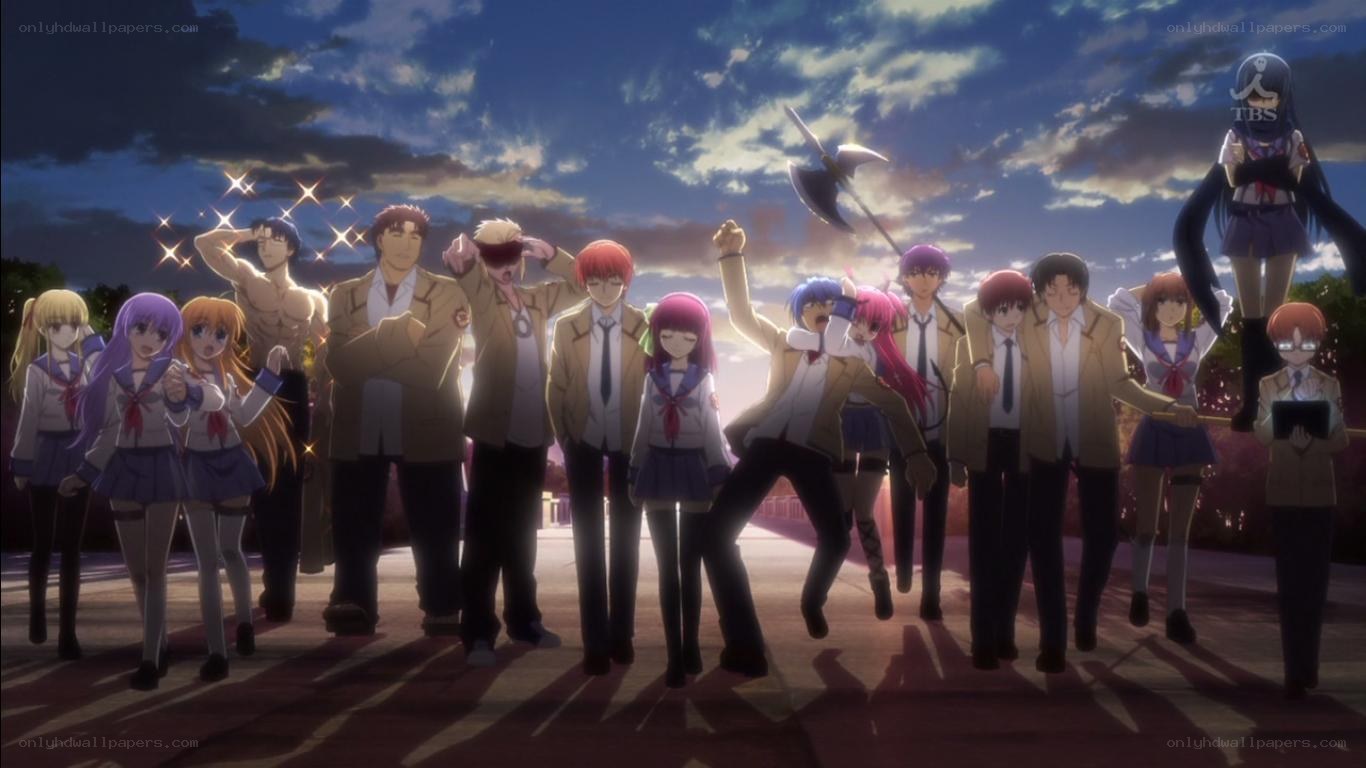 anime group at dusk