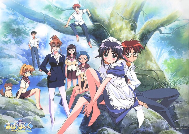 Anime group by a river