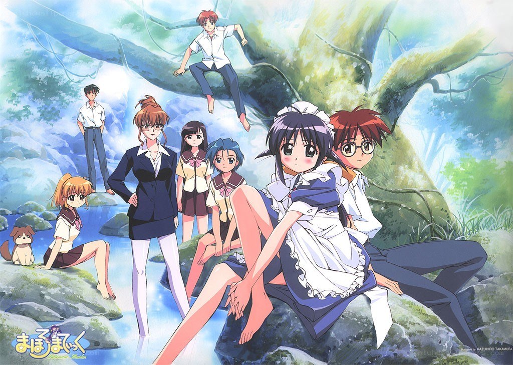 Anime group by a river