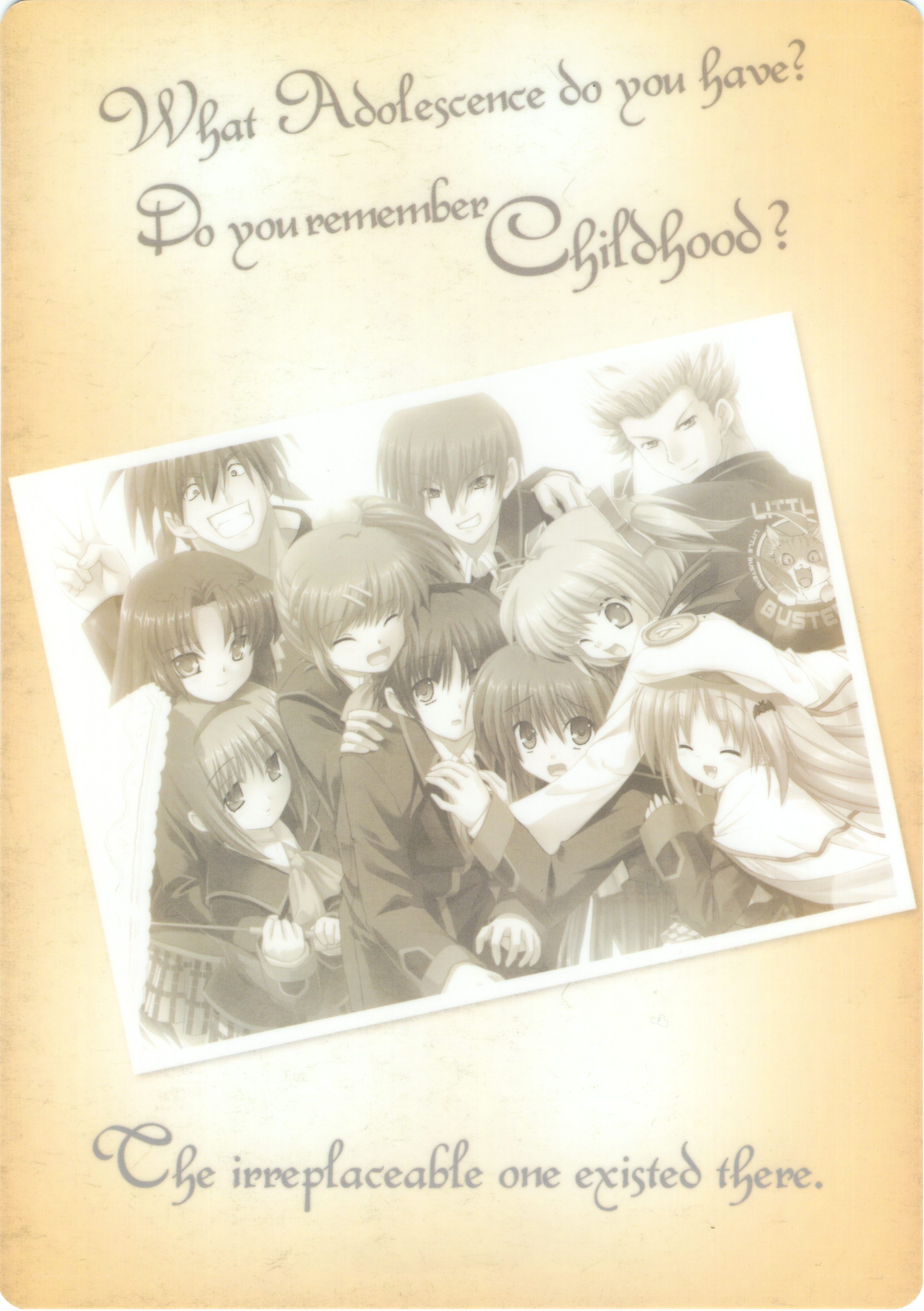 anime group photo with text