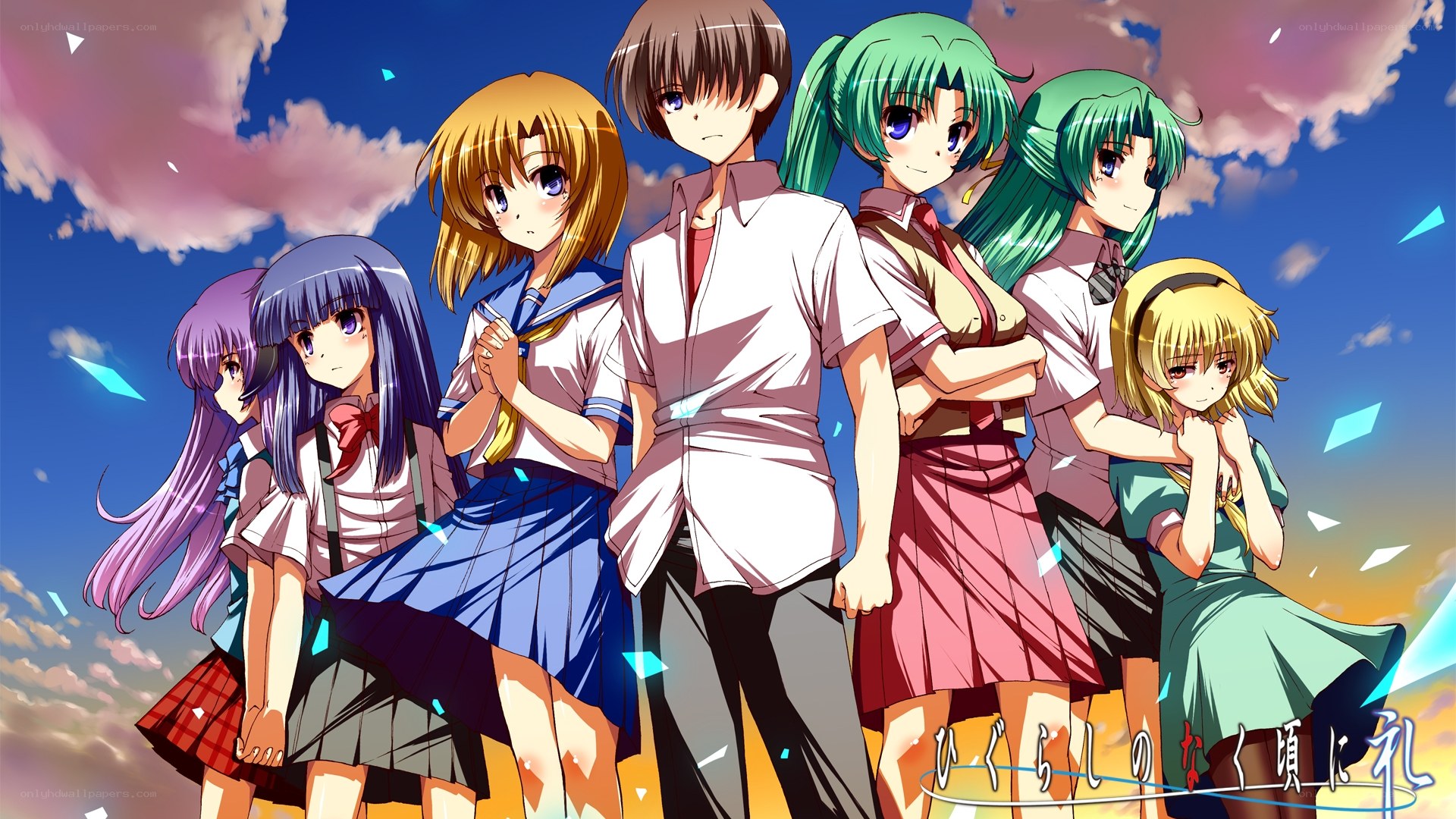 anime group portrait