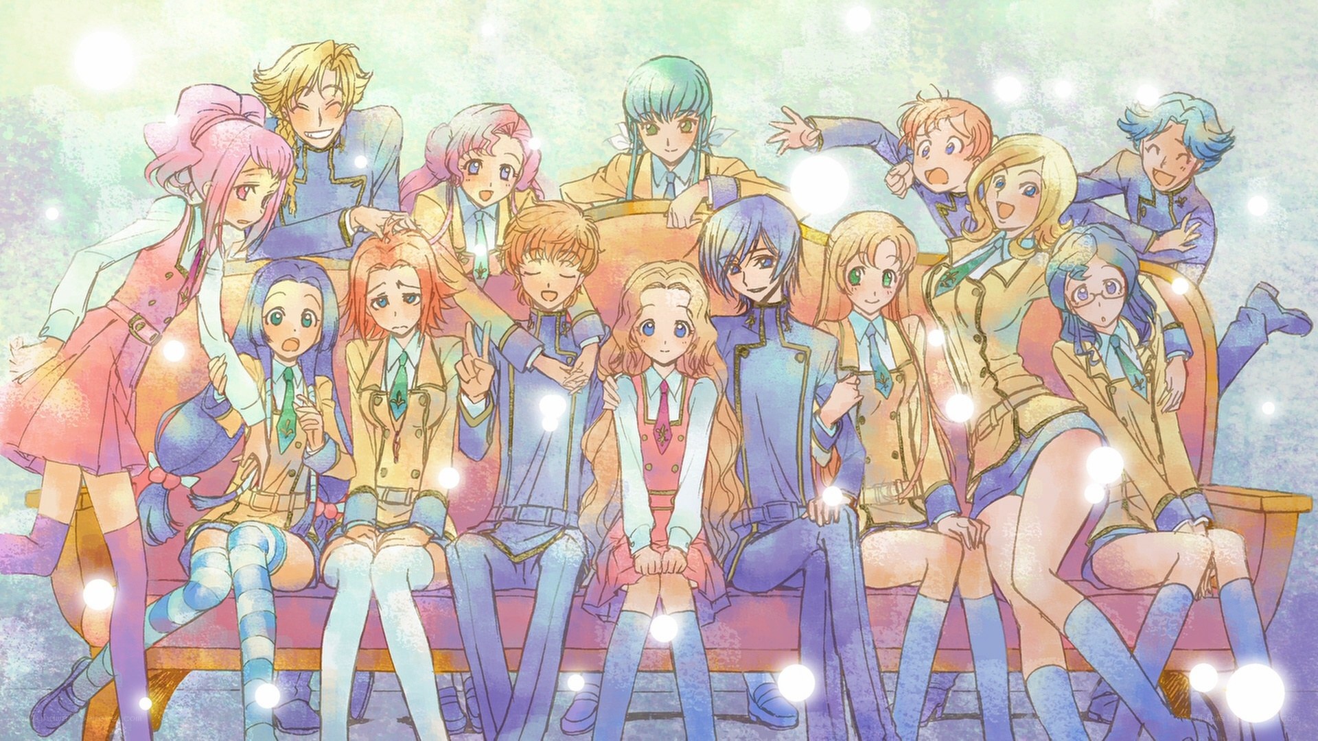 anime group portrait