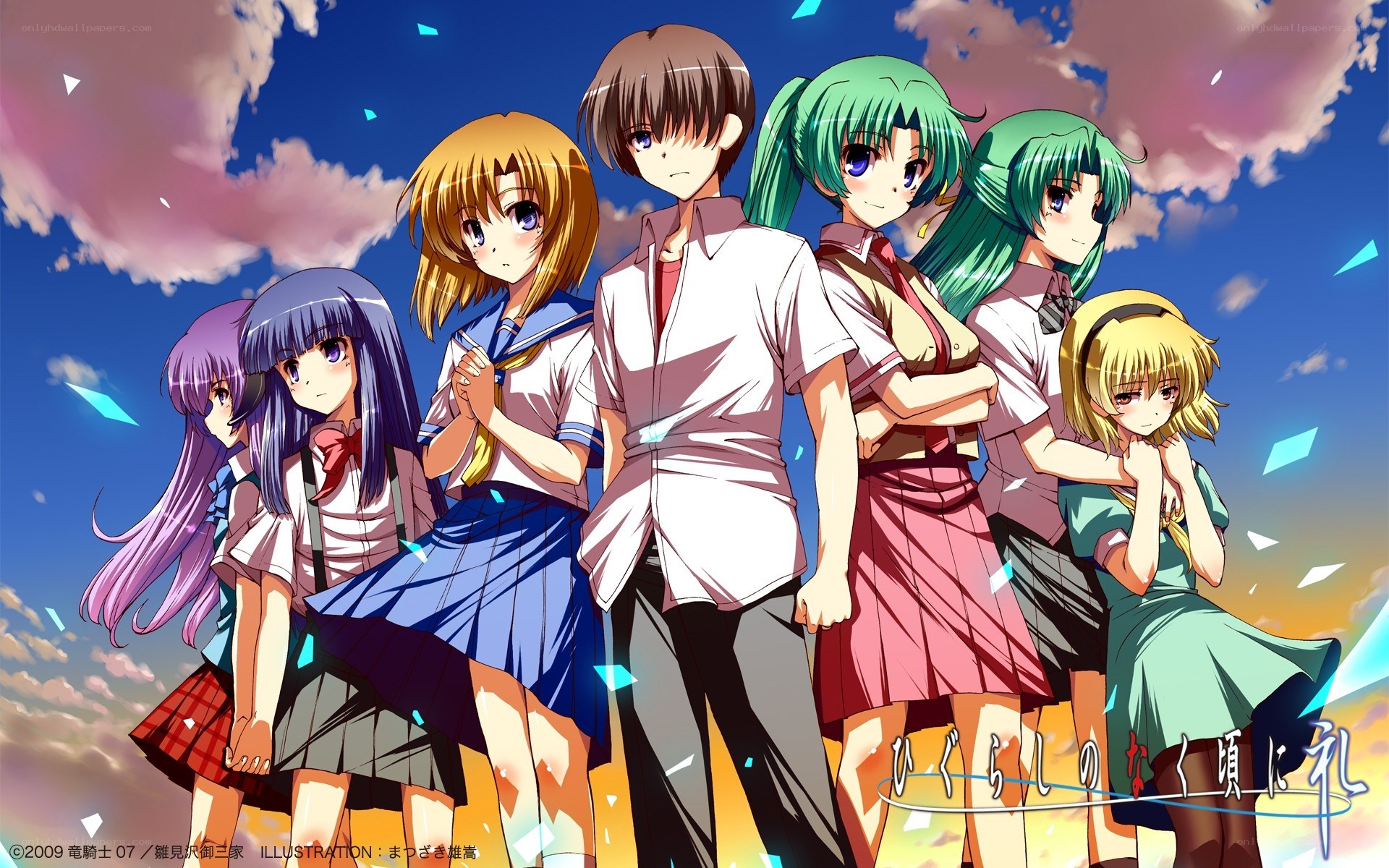 anime group portrait