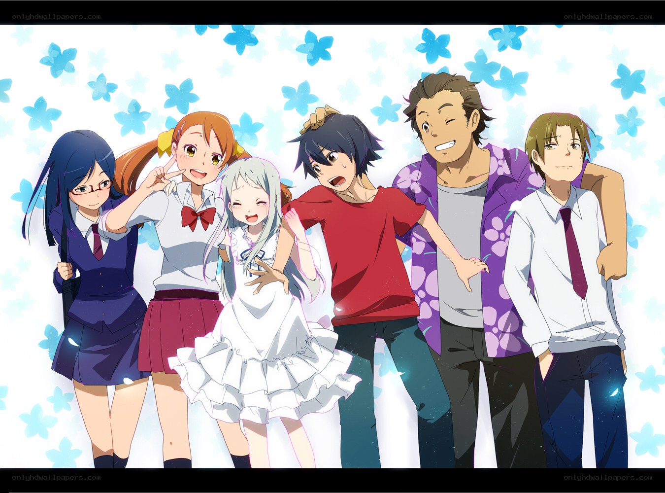 anime group portrait