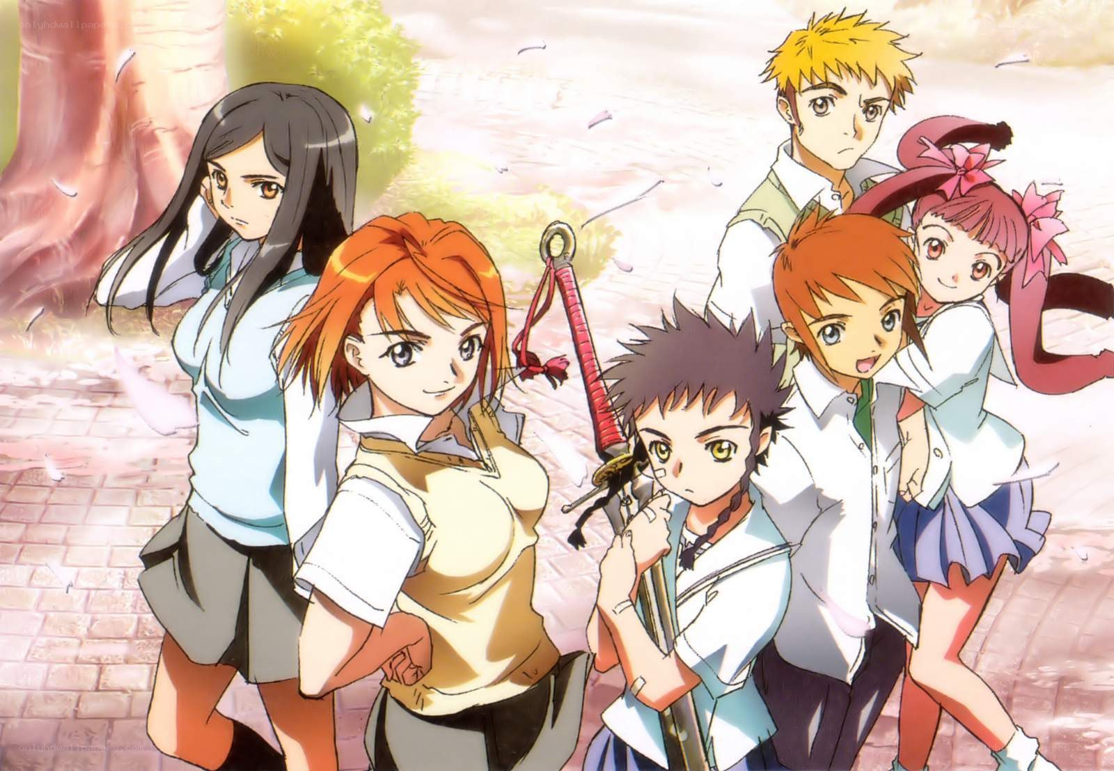 anime group portrait