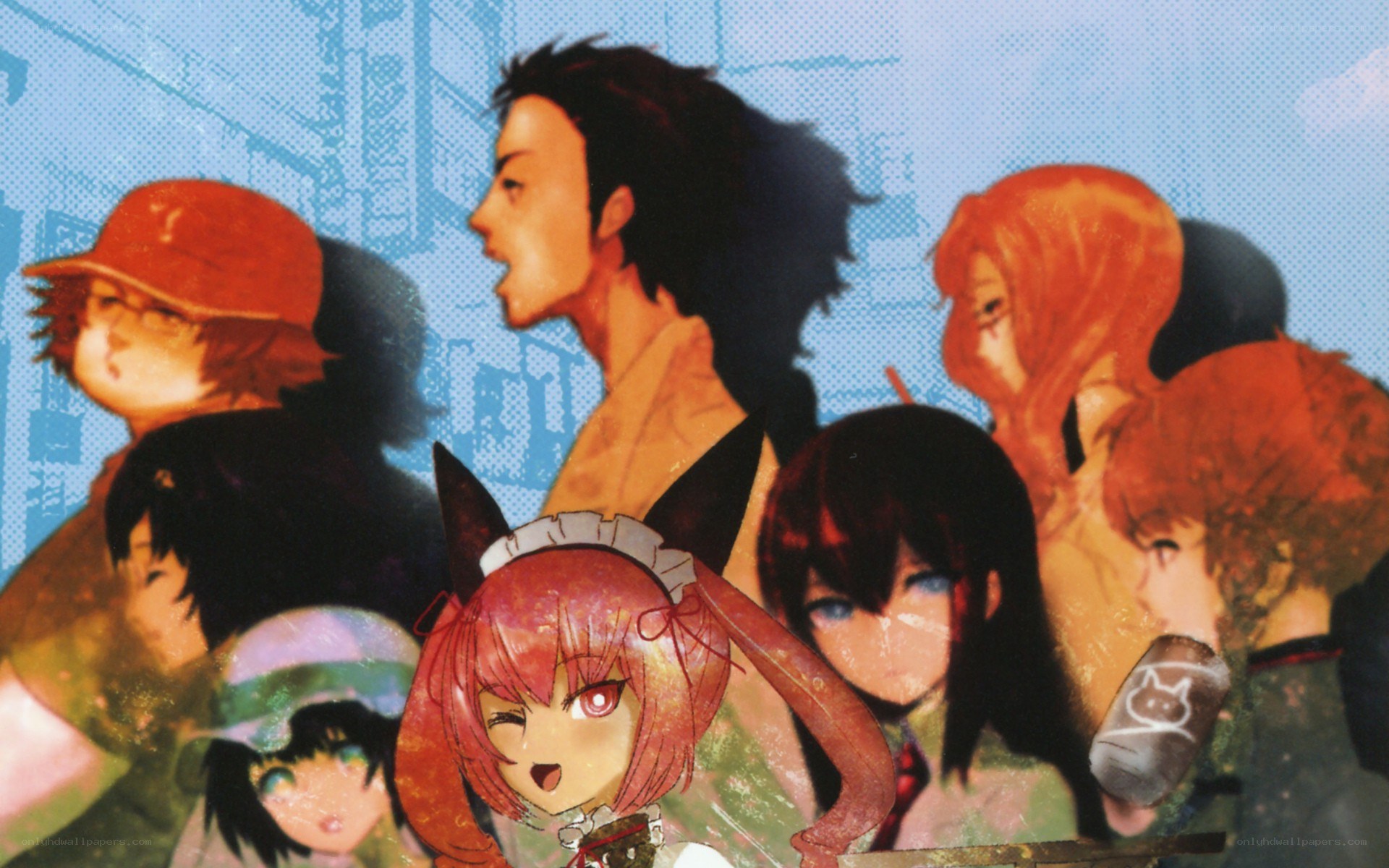 Anime group portrait collage