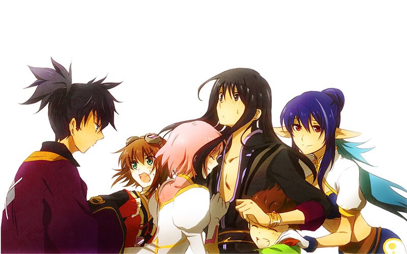 anime group scene