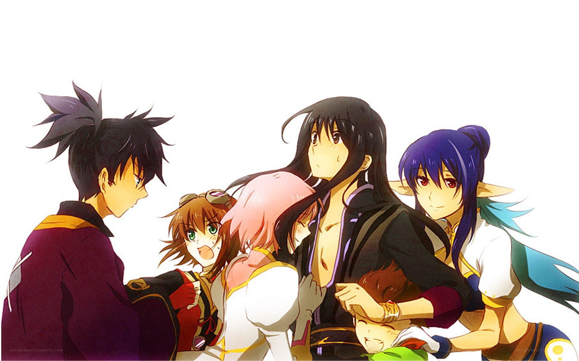 anime group scene