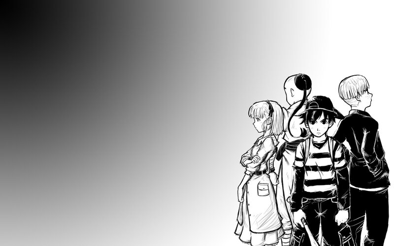anime group standing together