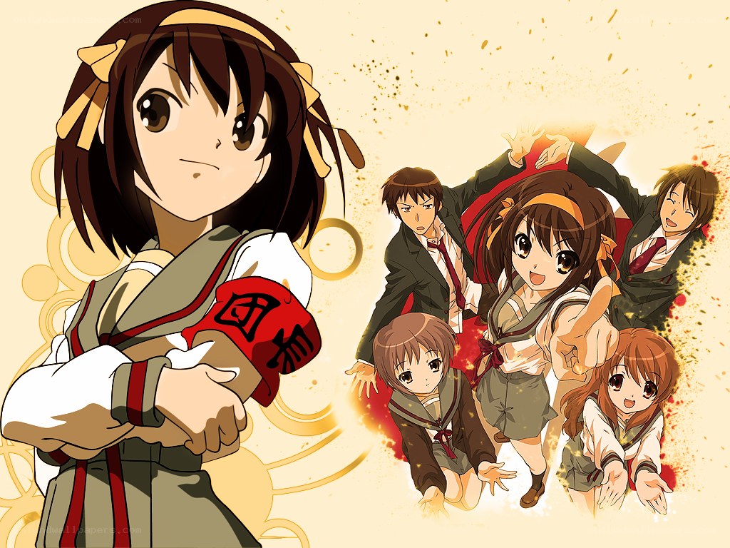 Anime group with school uniforms