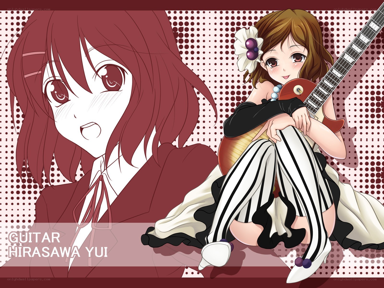 Anime guitar player illustration