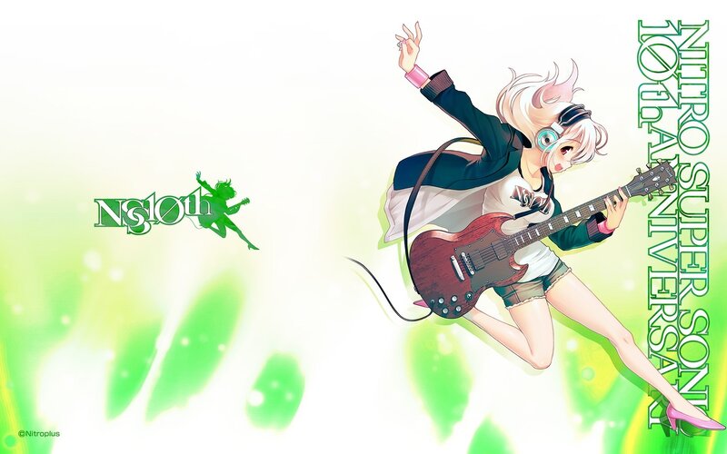 Anime guitarist celebrating anniversary