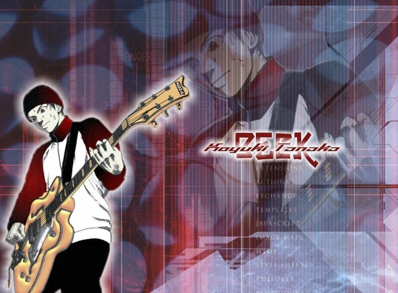 Anime guitarist character art