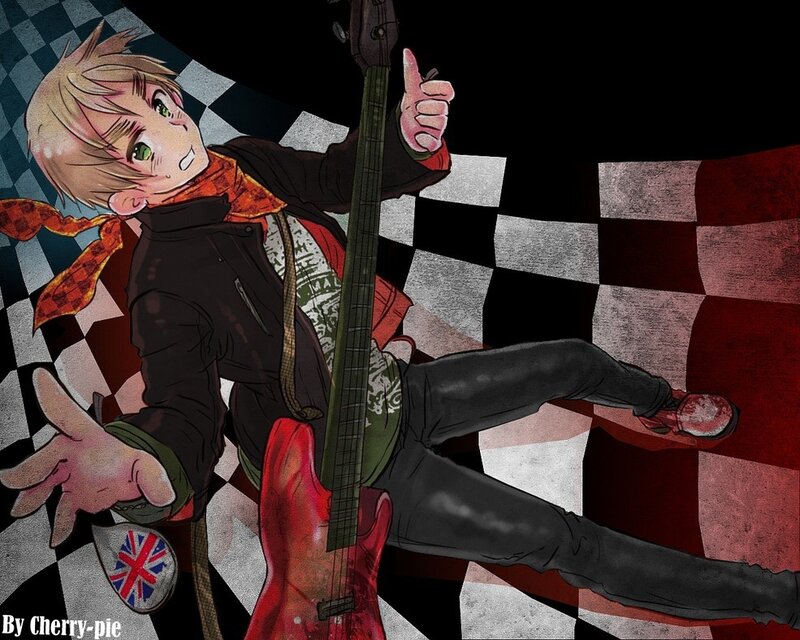 anime guitarist with bass