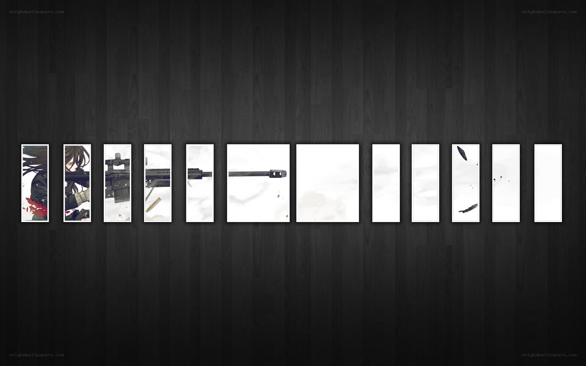 Anime gun sequence panels