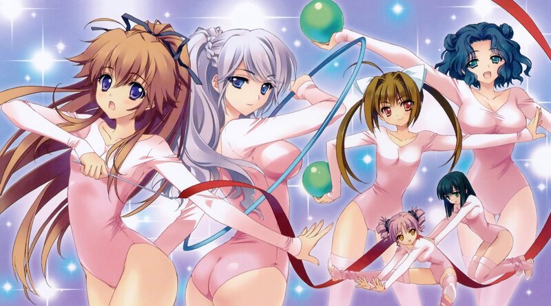 anime gymnasts performing routine