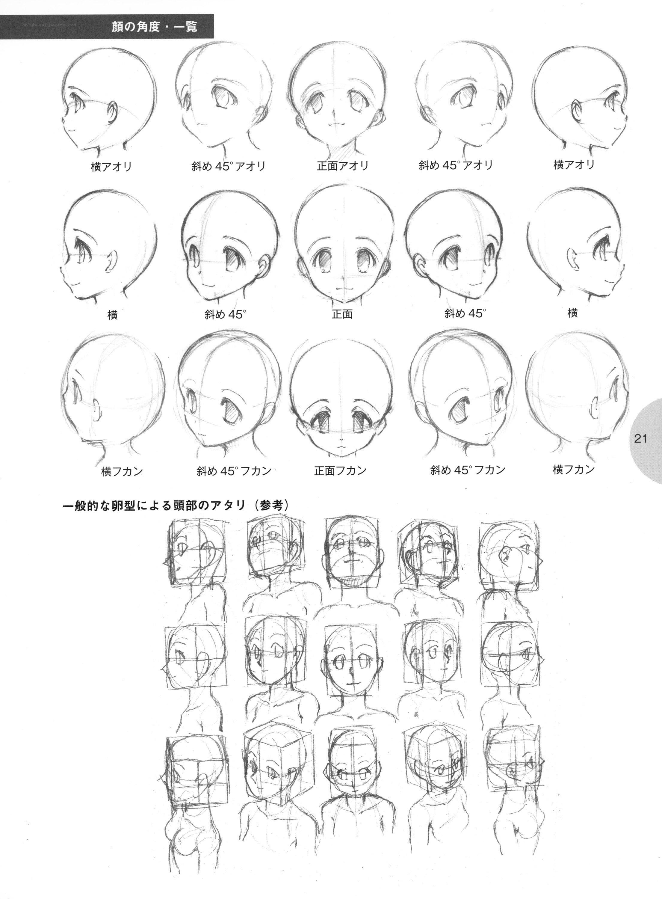 anime head angle reference