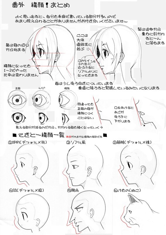 anime head drawing guide