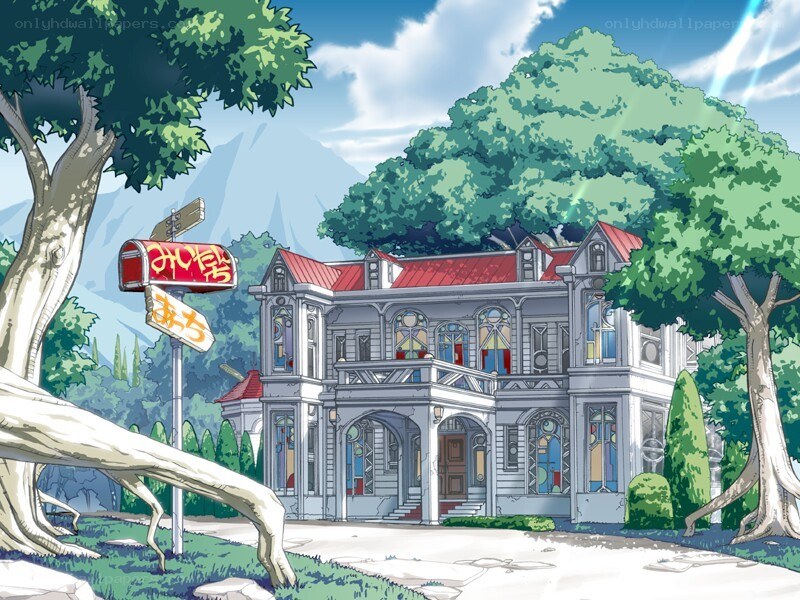 Anime house in a forest