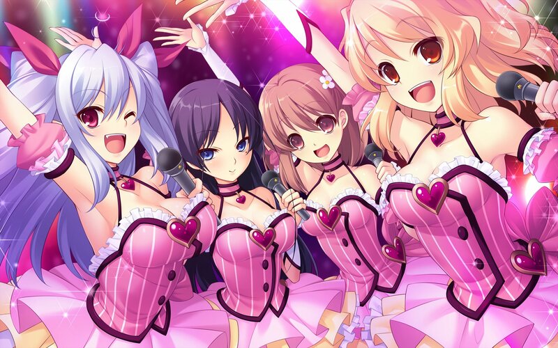 anime idol group performing