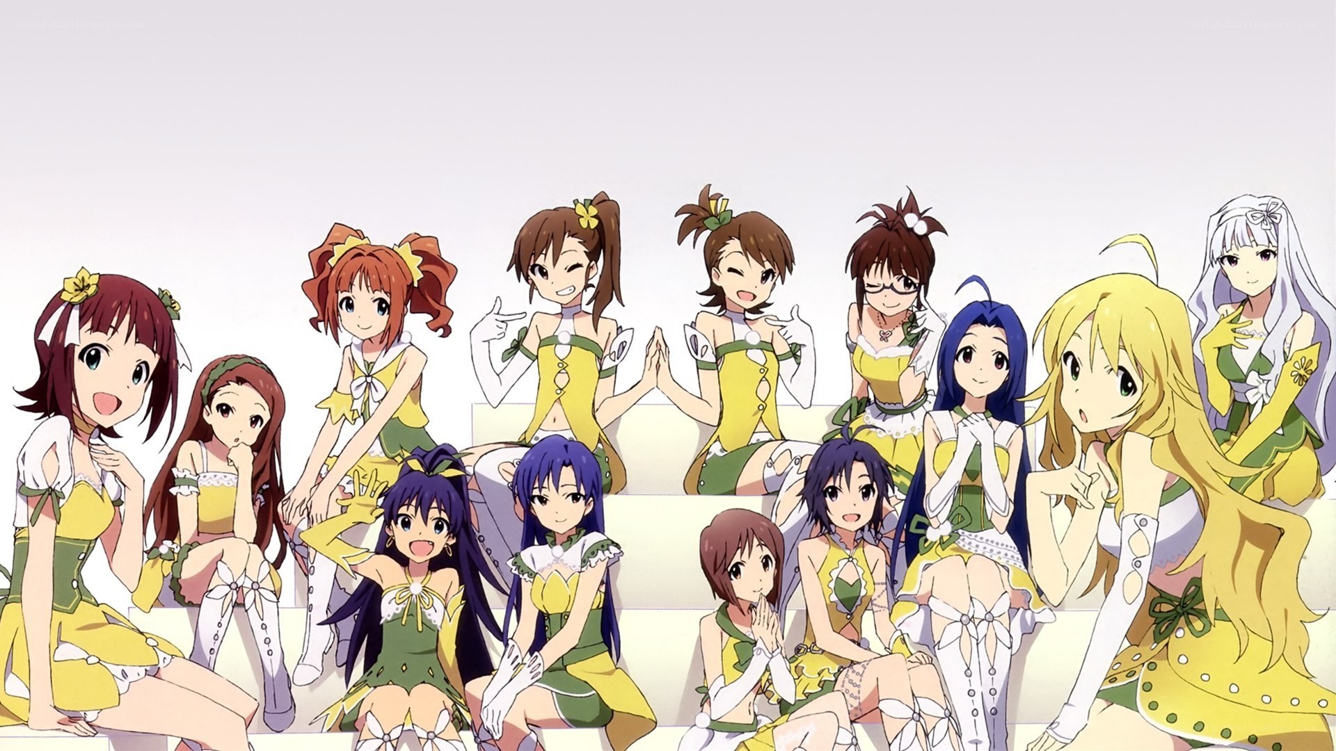 anime idol group portrait