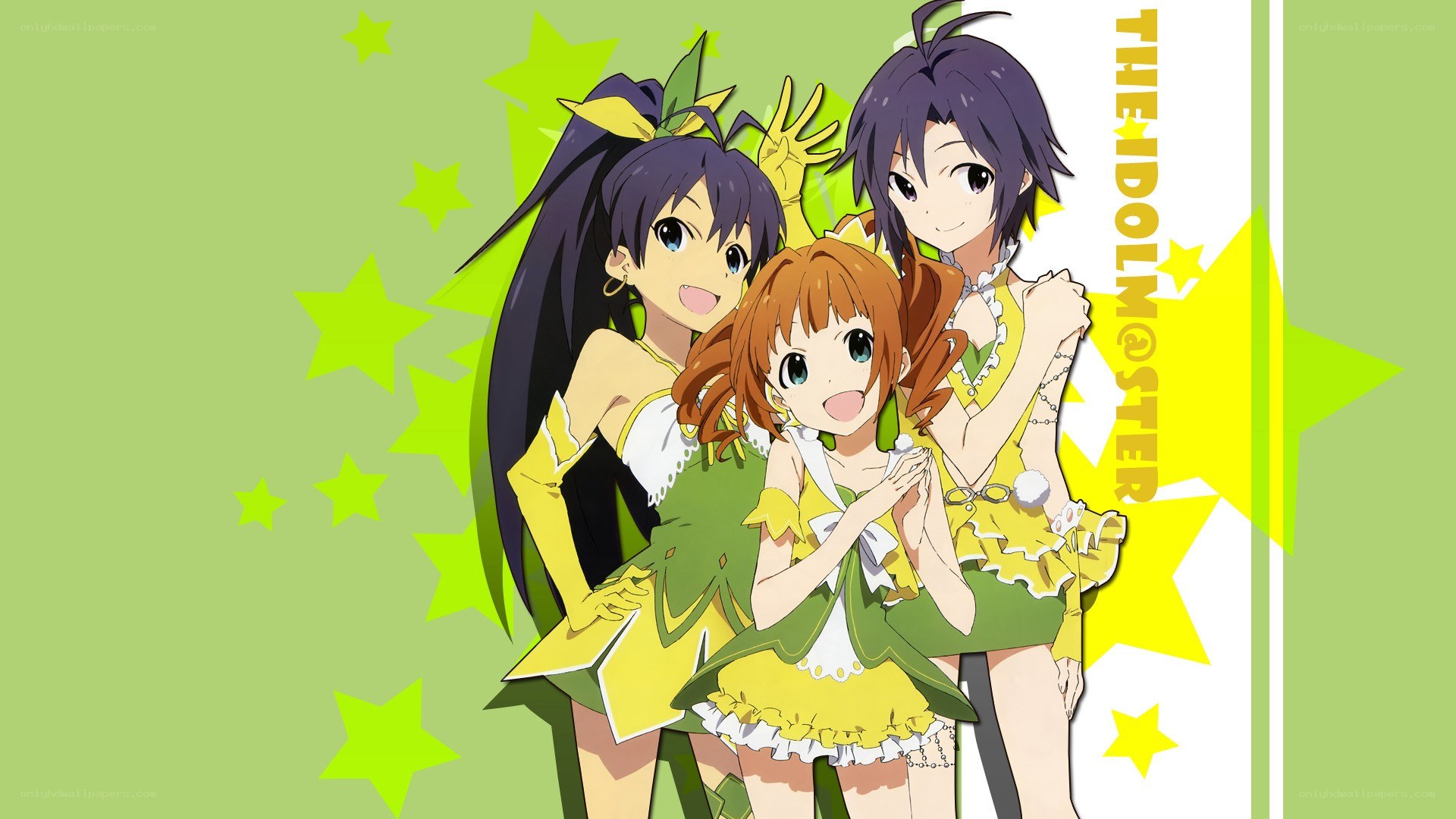 anime idol group portrait