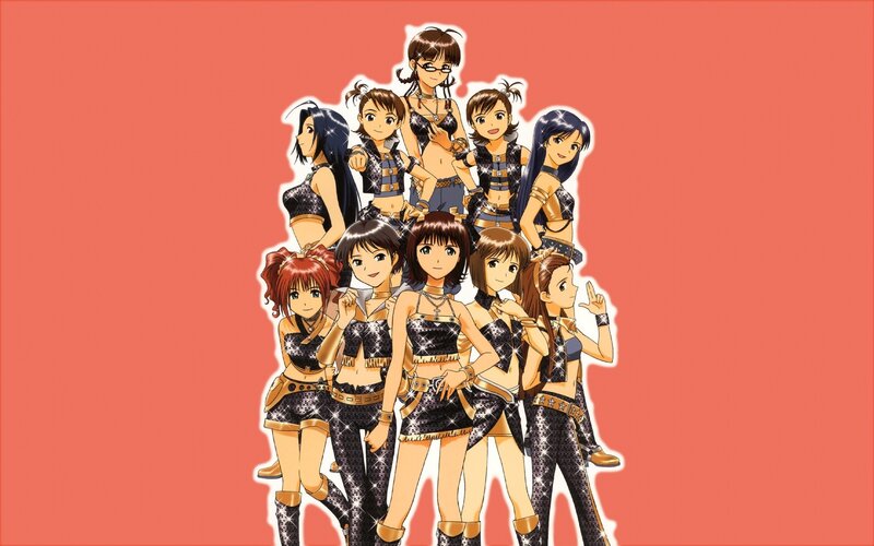 anime idol group portrait