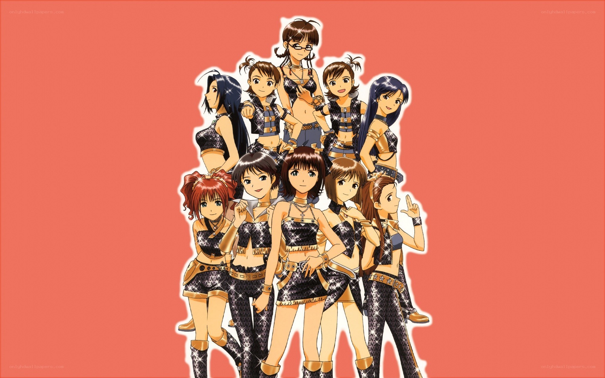anime idol group portrait