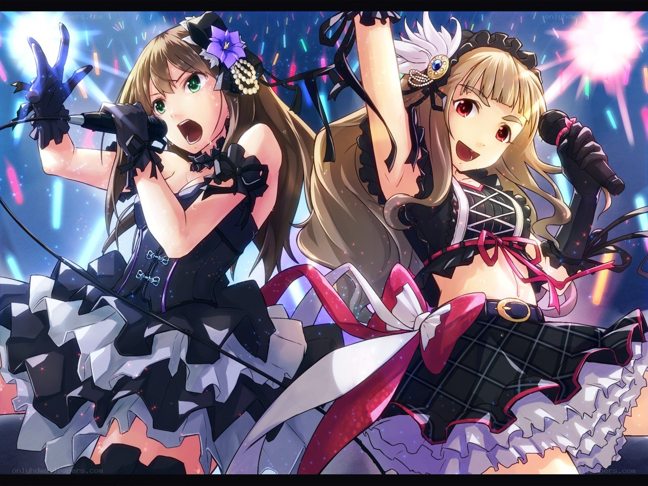 anime idols performing on stage