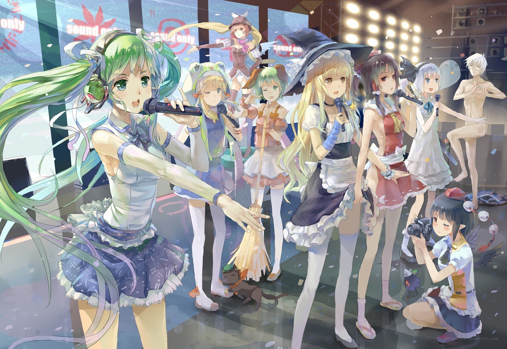 Anime idols performing on stage
