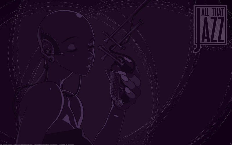 Anime jazz musician portrait