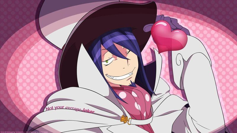 Anime joker character with heart