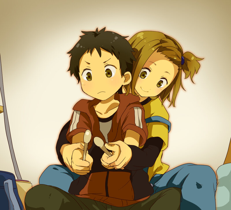anime kids with drumsticks